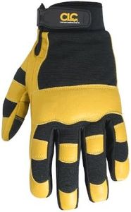 Custom Leathercraft 275M Work Gloves with Top Grain Leather and Neoprene Wrist Closure, Medium