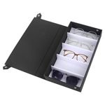 XTDMJ Sunglasses Organiser Sunglasses Travel Case, 5 Slot Sunglasses Storage Box Multiple Sunglasses Case Women Man for Glasses Storage or Other Small Items