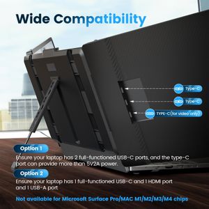 domyfan 14" Laptop Screen Extender – Portable Dual Monitor Display