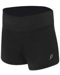 Dancina Big Girls Gymnastics and Dance Shorts Dancewear 12 Solid Black