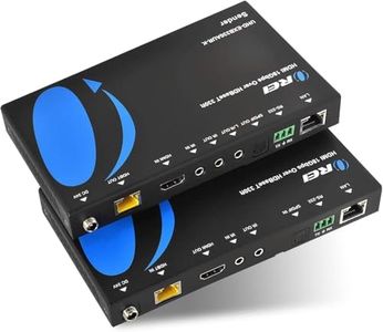 OREI 4K UHD HDMI Extender Balun - Up to 330 Ft - with ARC, PoC, KVM, Bi-Directional IR, RS-232 & CEC - HDBaseT UltraHD 4K @ 60Hz 4:4:4 - Audio Out