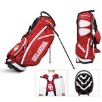 Team Golf NCAA Oklahoma Sooners Fairway Golf Stand Bag, Lightweight, 14-way Top, Spring Action Stand, Insulated Cooler Pocket, Padded Strap, Umbrella Holder & Removable Rain Hood