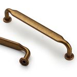 Asidrama 10 Pack 5 Inch(128mm) Antique Brass Kitchen Cabinet Handles, Cabinet Pulls Vintage Retro Kitchen Cabinet Hardware for Cupboard Drawer Handles Dresser Pulls