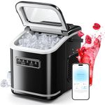 ecozy Smart Ice Makers Countertop, Portable Ice Maker with App Remote & Voice Control, 9 Bullet Ice Cubes in 6 Mins, 26lbs/24Hrs, Self-Cleaning, Quiet Ice Maker Machine for Home Kitchen Office RV
