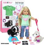 Click N' Play Doll Vet Set Doll Accessories 12 Piece Set Perfect for 18" Dolls