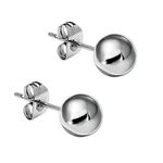 KUKSHYA Ball Design 925 Pure Silver Stud Earrings for Baby Girl, Men, Women, Girls & Boys (7)