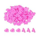 PATIKIL Rubber Pin Backs, 100 Pack Heart Shape Butterfly Clutch Lapel Pin Backing Locking Pin Keepers Brooch Holder for Uniform Badge Hat Tie, Pink