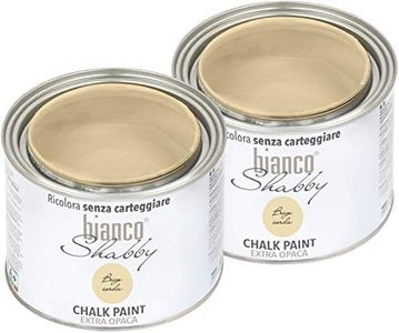 CHALK PAINT Beige Corda Pittura Shabby Chic Vintage per Mobili e Pareti EXTRA OPACO (2 x 500 ml)