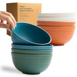 Wheat Straw Bowls - 26 Oz Cereal Bowls Sets 8 Unbreakable Dinnerware, Microwave Safe Bowls and Dishwasher Safe Bowls, Alternative for Plastic Bowls, Snack Bowls, Soup Bowls, (Urban)