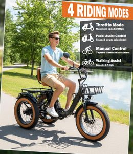NOMIGO Electric Tricycle, 90km Range – Black
