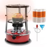 Kerosene Heater Indoor/Outdoor Kerosene Stove Heater with 3 Wick, Non Electric Portable Heater Camping for Tent, Cooking, Travel Space Heater 2600W Radiant Heater Patio, Garage Heater