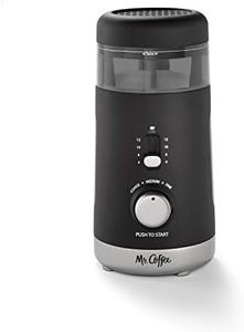 Mr. Coffee Automatic Coffee Grinder with 5 Presets, 12 Cup Capacity, Black – Ideal for Home Use and Espresso Lovers