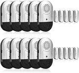 Door Window Alarms Wireless 10 Pack for Home Security，Sanjie 120DB Sliding Window Pool Alarm Magnetic Sensors for Kids, Elderly Dementia Patients