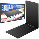 11x17 Report Cover Poly Pressboard Binder with Fold-Over Metal Fasteners (Black)