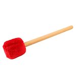 Drum Mallet Soft Felt Head Drumstick with Long Handle for Xylophone Timpani Beater (Red)