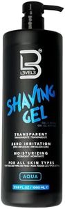 L3 - Level 3 Shaving Gel - Straight Razor Shave Gel - Non-Irritating - Refreshing Smell - No Hot Towel Necessary - Level Three Razor Gel (Aqua - Large)