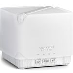ASAKUKI 700 ml Essential Oil Diffuser, Multifunctional Ultrasonic Aromatherapy Fragrant Oil Vaporizer Humidifier with Timer, Auto-Off Safety Switch, and 7 LED Light Colors (White Wood)