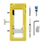 Green Door Hinge Jig, Door Hinge Mortiser, Hinge Installation Kit, Door Hinge Adjustment Tool, Door Hinge Router Template Fits 3” to 5” Length and 1/4” Or 5/8” Thickness