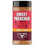 Fire & Smoke Society Sweet Preacher BBQ Pork Rub Seasoning for Smoking and Grilling Meat, Pulled Pork Ribs Chops, Poultry, Chicken, Beef, Dry Rubs and Spices, Brown Sugar, Red Spices & Herbs, 16 oz