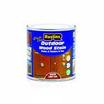 Rustins Quick Dry Outdoor Wood Stain Satin Light Oak 250ml- Durable and Weather-Resistant Finish, Fast Drying, Vibrant Color for Decks, Fences, & Furniture, Available in Many Wood Shades