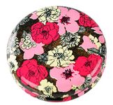 HOME-X Coin Dispenser, Hard Case Organizer and Storage for Coins, Small Money Sorter and Coin Holder for Collectors, 3 ¼" D x 1 ¼" H, Floral