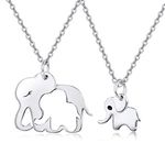 Cuoka Elephant,Wolf,Cat Matching Jewelry Set Sterling Silver Yin Yang Friendship Couple Pendant Necklace Jewelry Birthday Gift For Women Men, Medium, Sterling Silver, No Gemstone