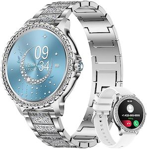 Smart Watch for Women Answer Make Calls,1.32" Diamond Fitness Tracker Watch with Female Health Heart Rate Sleep Monitor,Message Reminder 20 Sports Modes Smartwatch for Android iOS