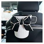 Creative Knit Leather Bowknot Car T