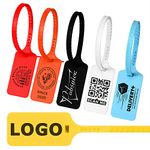 Pobsuier 100Pcs Custom Logo Tag Zip Ties Off Plastic Security White Clothes Shoe Brand Hanging Label Tags 300mm/11.8"
