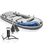 Toy Imagine Excursion 5 Person (144" L X 66" W X 16.9" H) Inflatable Poly Vinyl Flood Rescue, Adventure, Rafting, Fishing, Dinghy Air Boat Set with Oars & Air Pump (366 x 168 x 43) cm