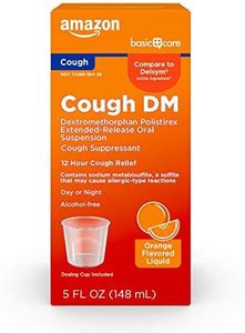 Amazon Basic Care 12 Hour Cough DM Syrup, Extended-Release Dextromethorphan, Orange Flavor Liquid Medicine, 5 fl oz (Pack of 1)