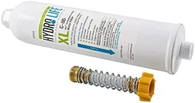 Hydro Life Camco 52702 Hydroponics C-85 XL Inline Hose Filter with Flexible Hose Protector - Promotes Healthy Plant Growth - Reduces Chlorine and Other Contaminants, White