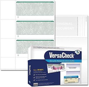 VersaCheck Secure Checks - 750 Blank Business or Personal Wallet Checks - Green Classic - 250 Sheets Form #3001-3 Per Sheet