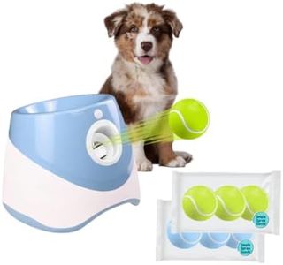 Simple Spree Goods Automatic Ball Launcher for Small, Medium Dog/Puppy with 6 Small Tennis Balls