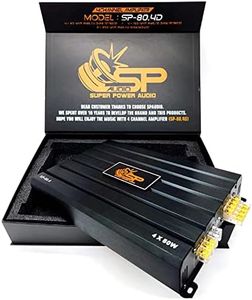1 SP AUDIO SP-80.4D amplificatore nero 4 canali classe d 4 x 160 watt rms a 2 ohm spl per bagagliaio cofano auto, 1 pezzo