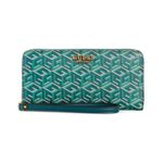 GUESS Women's Laurel Large Zip Around Wallet, Clutch, Hunter Logo, One Size