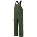 BASSDASH Men’s Waterproof Fishing Bibs Stain Resistant Rain Pants Adjustable Lightweight Pu-Coated Workwear Overalls, Army Green, Medium