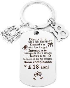 LXSAZP Portachiavi regali per compleanno 18 anni ragazza regalo 18 anni ragazza regali 18 anni ragazzo regalo 18 anni ragazzo regali per diciottesimo regali 18 anni ragazza per Amica Sorella Fratello