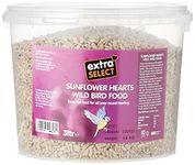 Extra Select Sunflower Hearts Bird Food - Husk-Free, Oil Rich, High Energy Wild Bird Seed for Year Round Feeding - 3 Litre Bucket