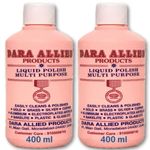 ASCENTIZA Original dara allied liquid polish/surface metal cleaner for brass, stainless steel, aluminum, gold, silver e.t.c 400ml (Pack of 2Pcs)