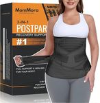 3-in-1 Post Pregnancy Abdominal Belt for Women – C-Section Abdomen Belt & Belly Wrap for After Delivery Recovery – Adjustable Postpartum Belt, Maternity Belt for Waist, Pelvis & Tummy Support (Free Size) (BLACK)