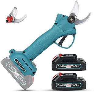 Electric Pruning Shears Cordless Rechargeable Power Pruner, 30mm (1.18 Inch) Adjustable Cutting Diameter Electric Branch Scissors, Pruning Shears for Gardening with 2 Pack Lithium Batteries (Electric Pruning Shears)