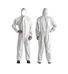 Disposable Overalls. Chemical And Biological Protection Hazmat Suit By DTS Protect Type 5/6B. Work Wear For Men And Women. (Medium)