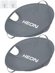 2 Pack 27" Collapsible Laundry Baskets, Pop Up Laundry Hamper for Dirty Clothes Dryer & Washer Removal, HEON Small Foldable Laundry Basket Portable Clothing Hamper, Easy to Store(Grey)