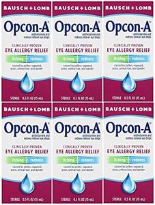 Bausch and Lomb Opcon-A Eye Allergy Relief Drops, Travel Size 0.5 FL OZ (15 ml) - Pack of 6