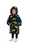 NUANHOM Wearable Blanket Hoodie for Kids Toddlers Super Warm Cozy Oversized Hooded Blanket Sweatshirt with Pocket for Little Girls Boys