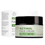 Retinol Face Cream,Collagen Boost Face Moisturiser,Firming Night Cream for Repair,Anti Aging Face Cream for Women,Deep Hydrating & Anti Wrinkle & Lift Sagging Skin, Retinoid Cream-Smooth Fine LInes