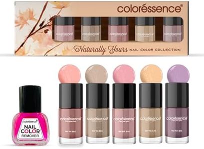 Coloressence Naturally Yours Nail Paint Kit, Set of 5 with FREE Nail Polish Remover | Glossy Finish | Quick Dry | Chip Resistant