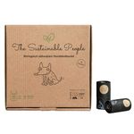 TSP Premium 100% Compostable Poop Bags with handles - Starch Based - Biodegradable, compliant with OK compost HOME and EN13432 (no OXO, free from d2w, epi, PE) - (9x13,8 Inches) (18 Rolls (252 bags))