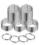 YHYZ 15mm Key Rings Bulk (100pcs, Round), Sliver Metal Spilt Key Rings, for Kechain chain/dog collar tag/DIY Craft Jewelry Making/Car Key